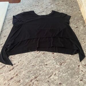 FP Movement by Free People Black Layered Crop Top (size large)